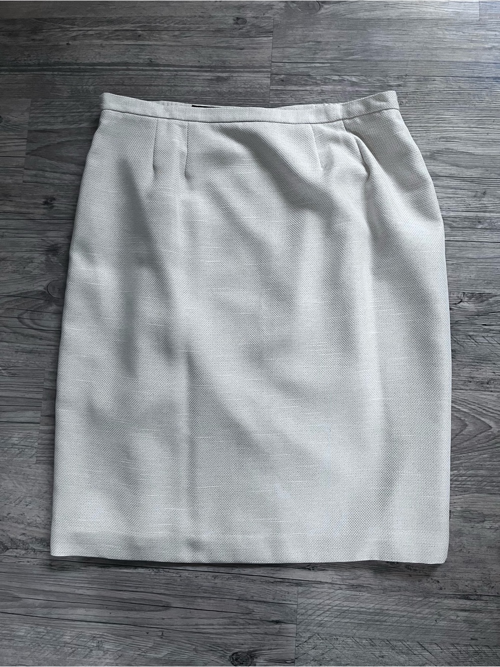 Signature by Larry Levine Skirt 20W Plus Cream Lined Straight Career Midi